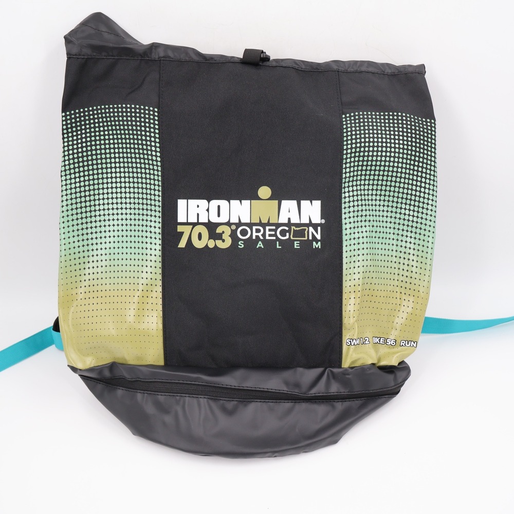 IRONMAN 70.3 Oregon Salem Transition Backpack Unisex OS Black Teal Green NWT